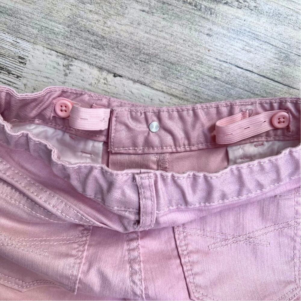Gap Kids Skinny Jeans Girls Size 10 Pink Shimmer Adjustable Waist Stretch - Picture 5 of 8